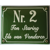 Naambord 16x20 cm horizontaal